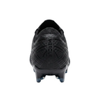 Rear heel view of Nike Zoom Mercurial Vapor 16 Pro FG firm ground spikes highlighting the supportive counter and Air Zoom branding, FQ8685-002.