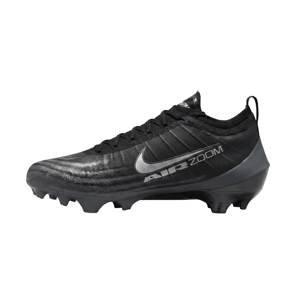 Alternate medial side view of Nike Zoom Vapor Elite Wide P Black White highlighting side panel construction.