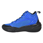 Medial inner-side view of the J. Cole x Puma RS-Dreamer 2 Blue Dream sneaker, showing the structured mesh panels and black supportive overlays.