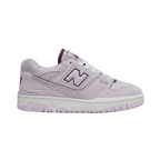 Profile view of Rich Paul x New Balance 550 Forever Yours in lavender purple suede, style BB550RR1.