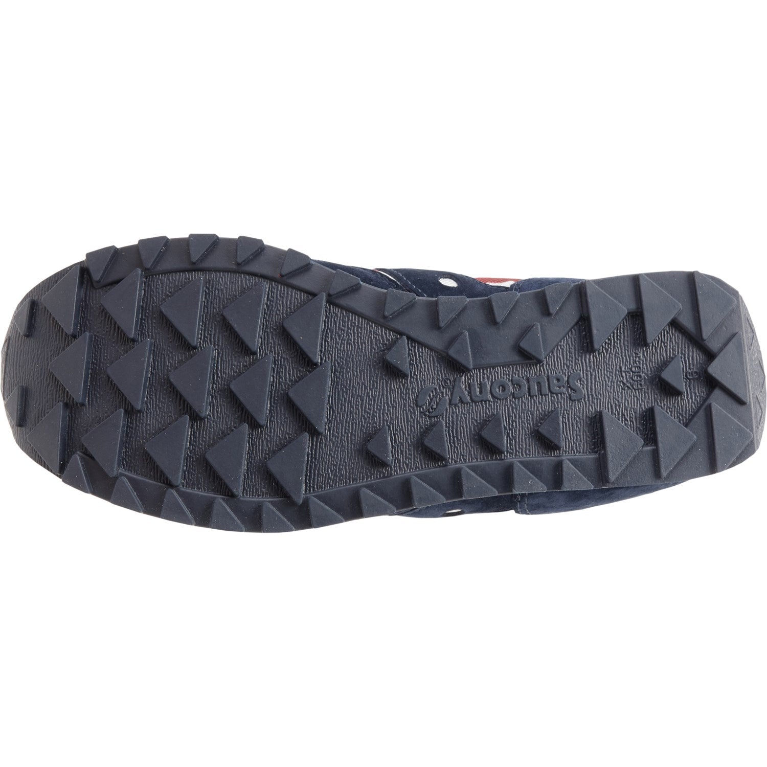 Classic triangular lug rubber outsole of Saucony Jazz 81 for durable traction.