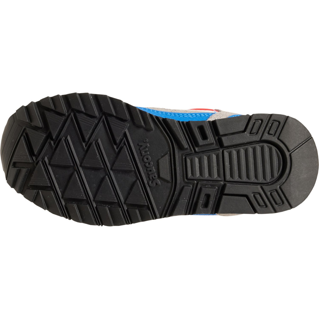 The non-marking rubber outsole of the Saucony Shadow 6000 showing triangular lugs for durable traction