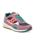 Saucony Shadow 6000 retro running shoes in Purple Multi colorway, style code S70784-1, front three-quarter view.